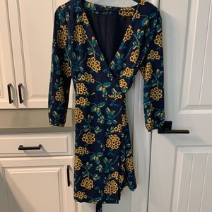 J. Crew Floral Wrap Dress (Size 6)